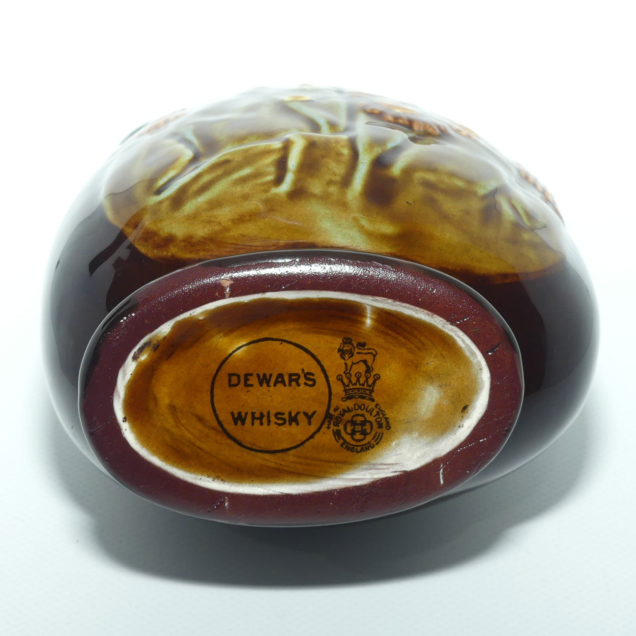 Royal Doulton Kingsware Nelson flask | Dewars Whisky | with stopper