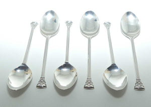 Australian Silver | Rodd Sterling Silver set of 6 Corinthian column style tea spoons in original box | 69.71 grams