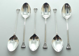 Australian Silver | Rodd Sterling Silver set of 6 Corinthian column style tea spoons in original box | 69.71 grams