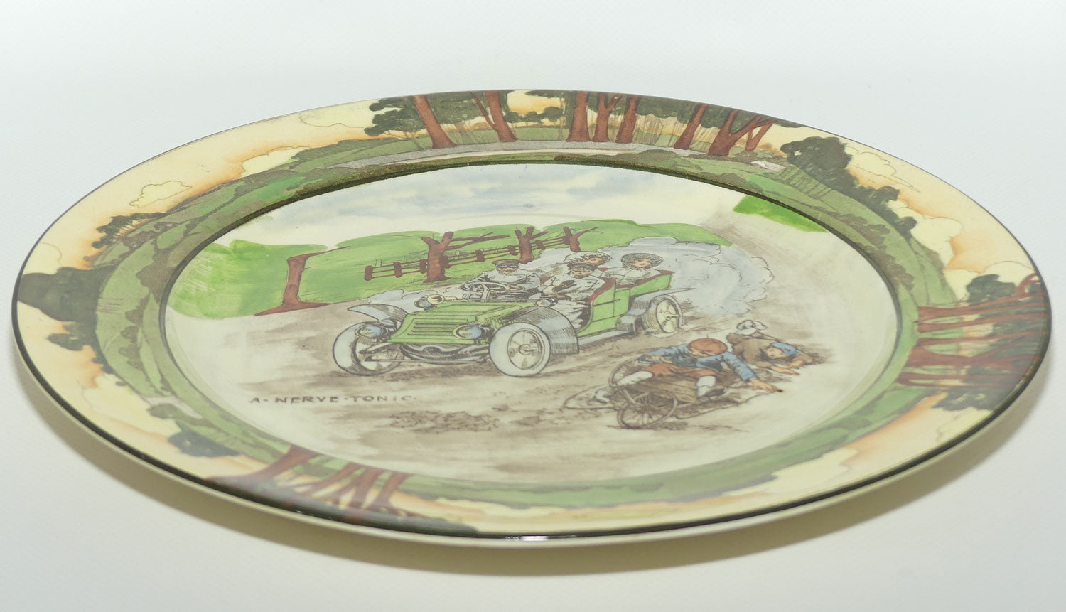 Royal Doulton Early Motoring plate D2406 A Nerve Tonic | Large #1