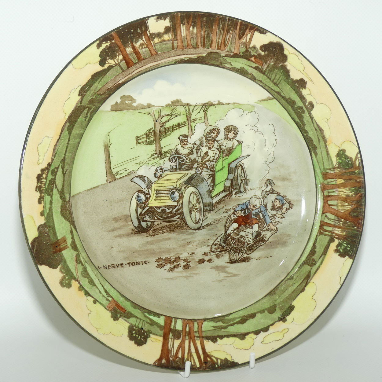 Royal Doulton Early Motoring plate D2406 A Nerve Tonic | Large #2
