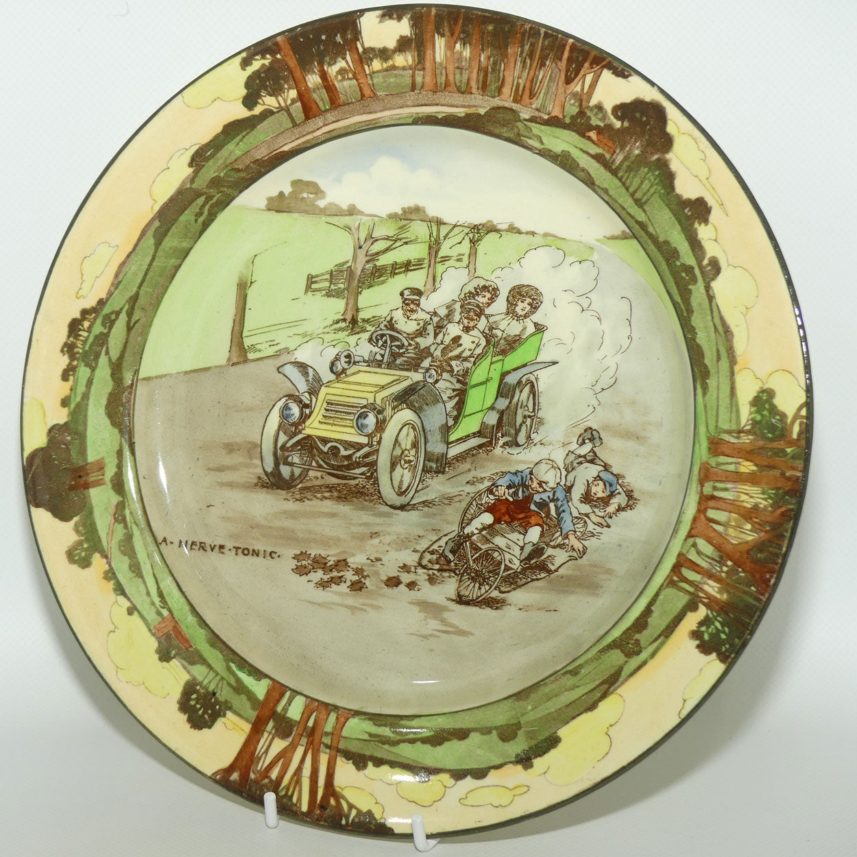 Royal Doulton Early Motoring plate D2406 A Nerve Tonic | Large #2