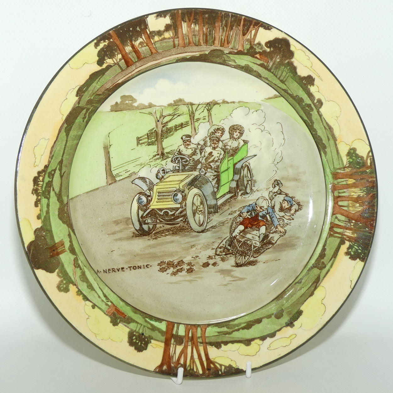 Royal Doulton Early Motoring plate D2406 A Nerve Tonic | Large #2
