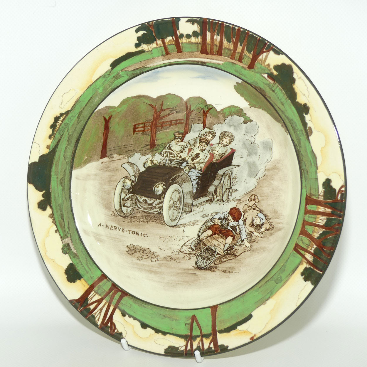 Royal Doulton Early Motoring plate D2406 A Nerve Tonic | Medium 24cm