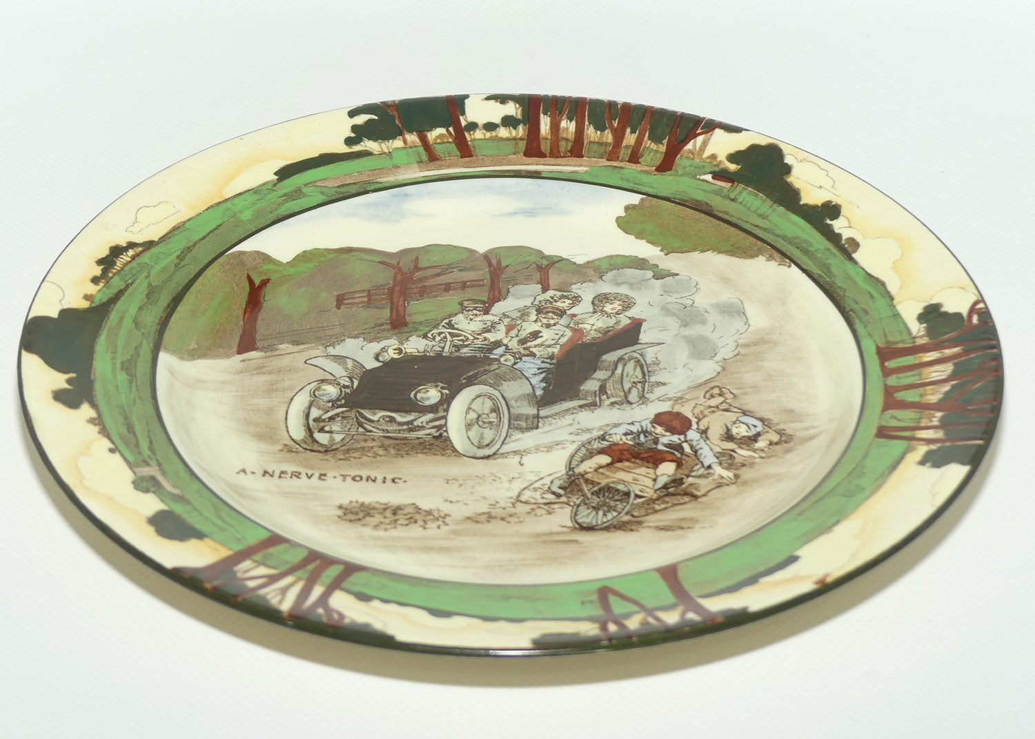 Royal Doulton Early Motoring plate D2406 A Nerve Tonic | Medium 24cm