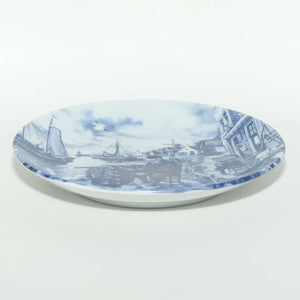 Delft Blauw Holland miniature plate | Fisherman mending Nets