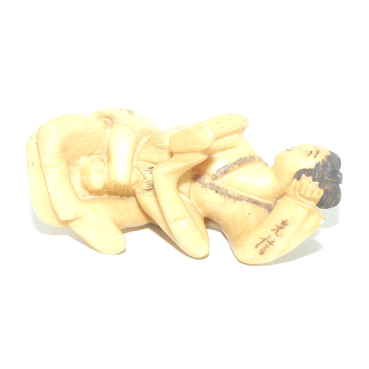 Japanese Carved Ivory Netsuke | Shunga | Erotic | Man and Woman | signed