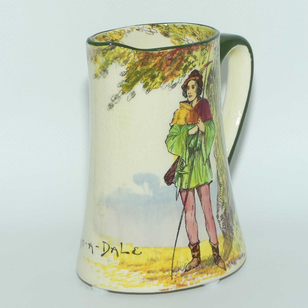 Royal Doulton Under the Greenwood Tree | Robin Hood Newlyn shape jug | Alan a Dale