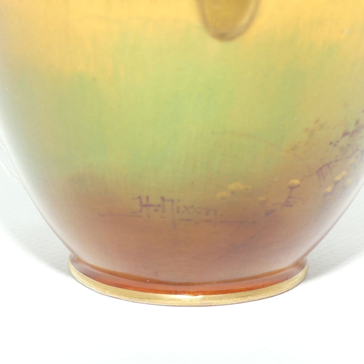 Royal Doulton hand painted Ploughing gilt twin handled vase | H Nixon | #2