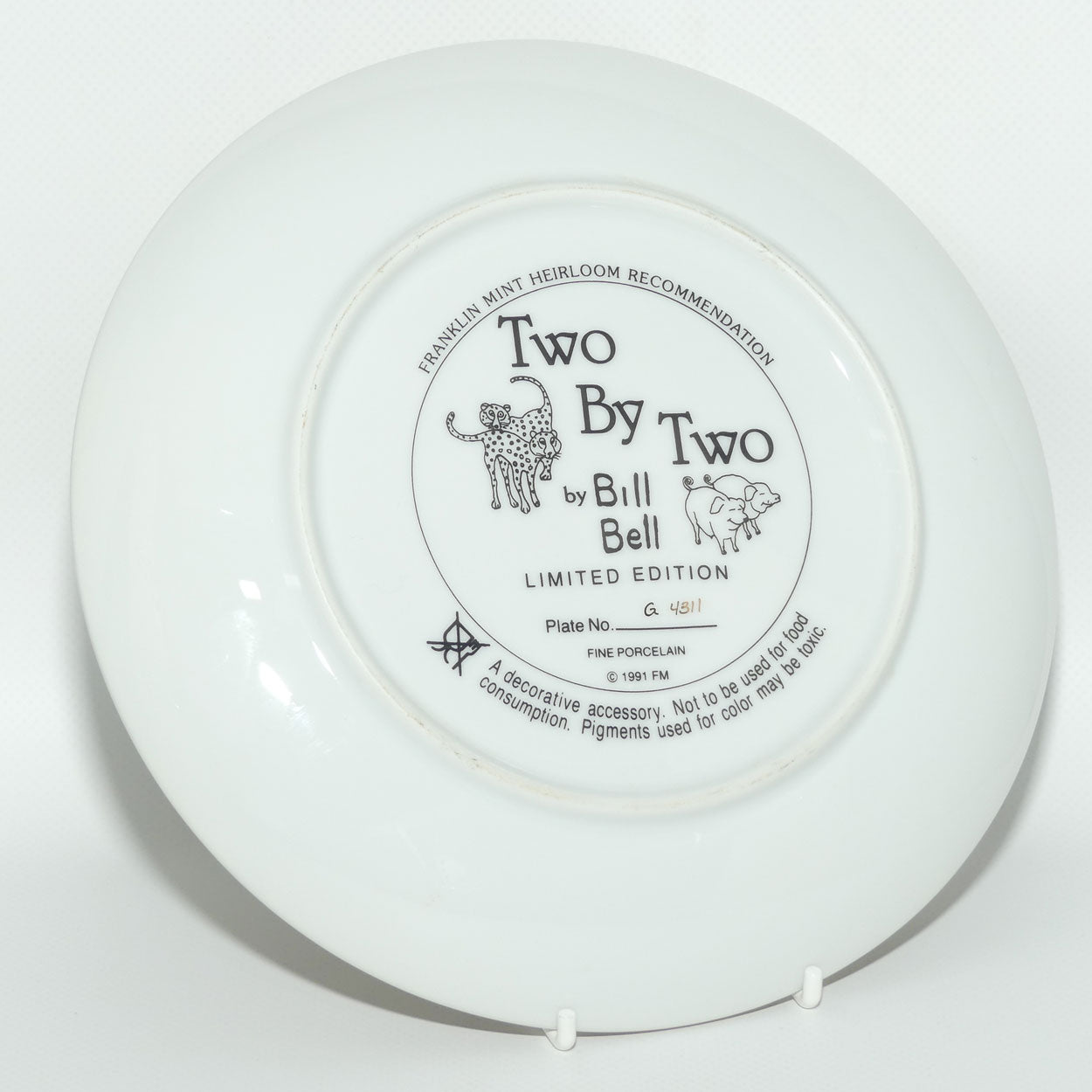 Franklin Mint Heirloom plate | Two By Two | LE