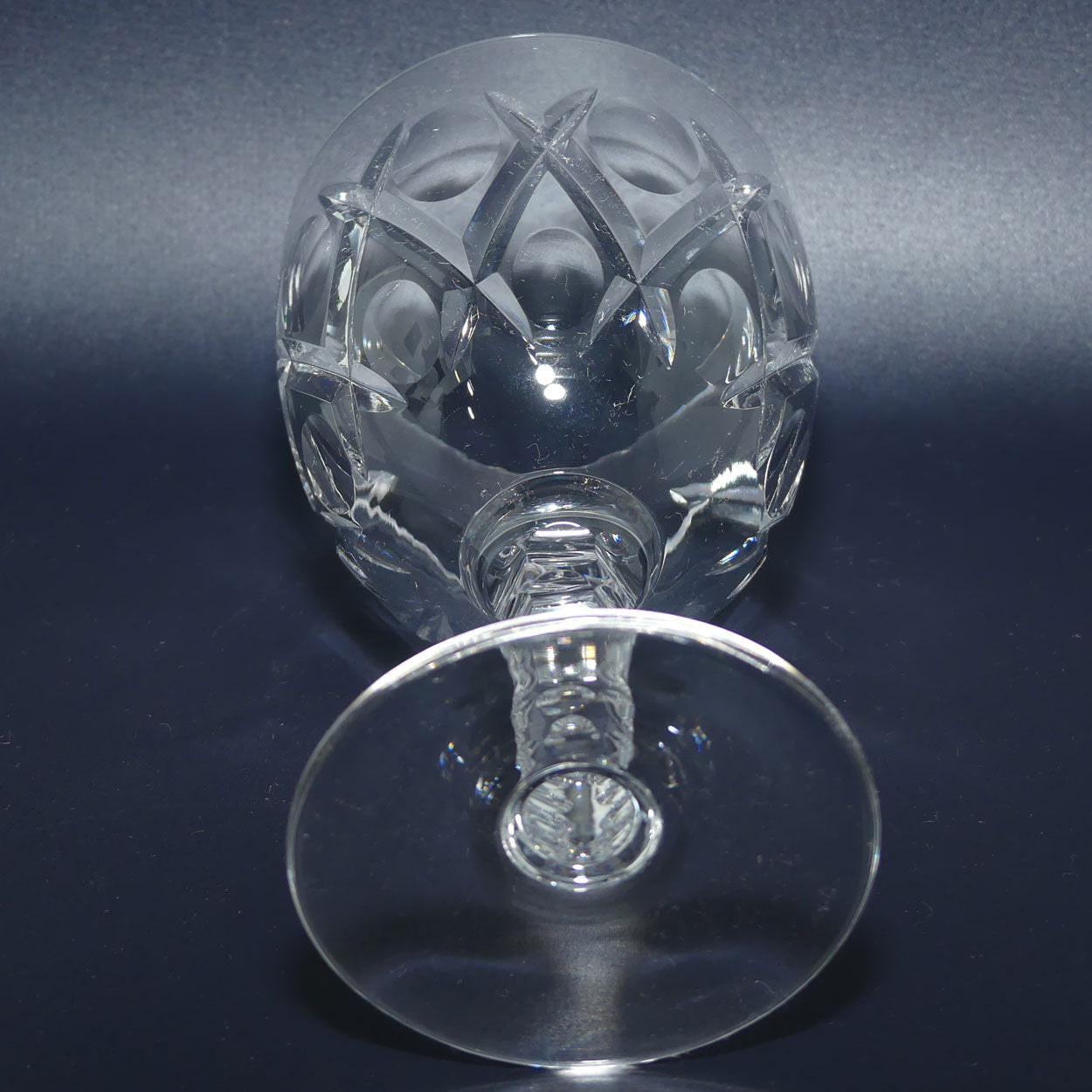 Stuart Crystal England Norfolk pattern set of 7 Wine Glasses | 225ml