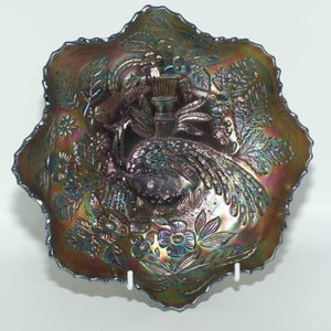 Fenton Carnival Glass bowl | Peacock and Urn