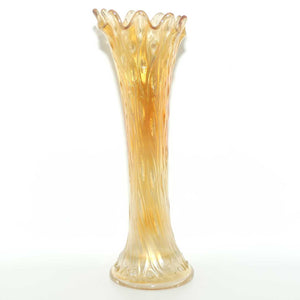 Northwood Marigold Carnival Glass vase | Tree Trunk | 27.5cm