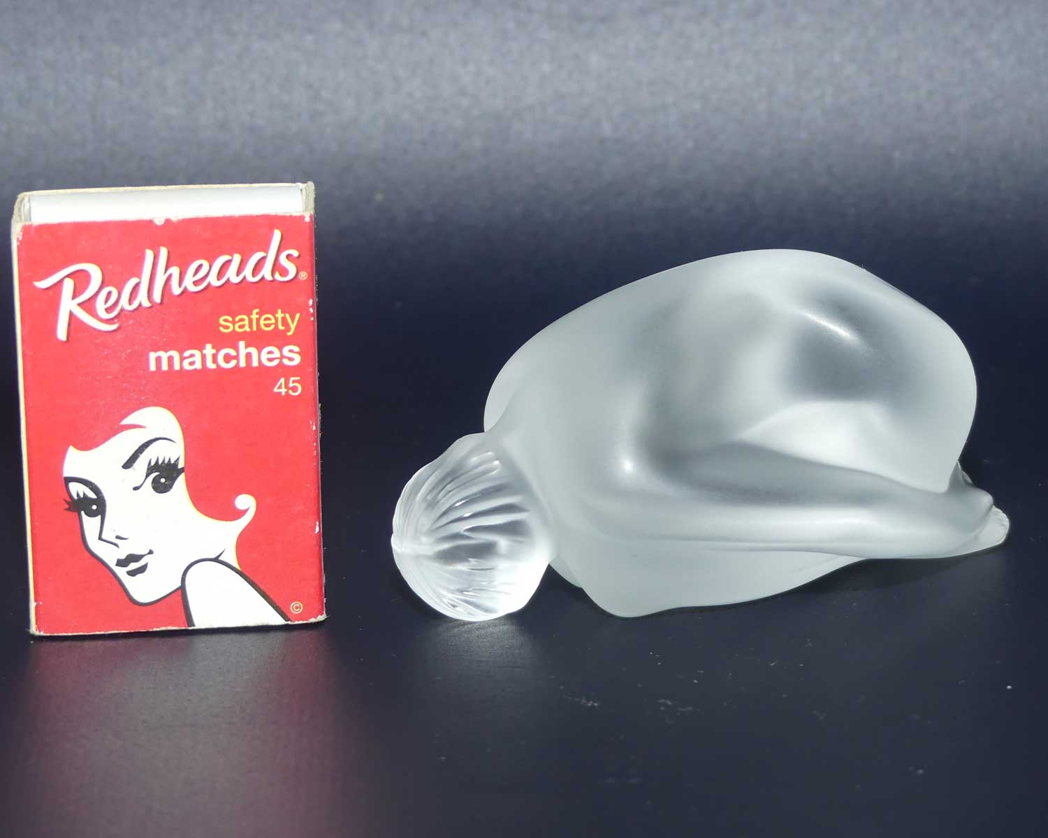 Lalique France Nude Crouching figure | boxed