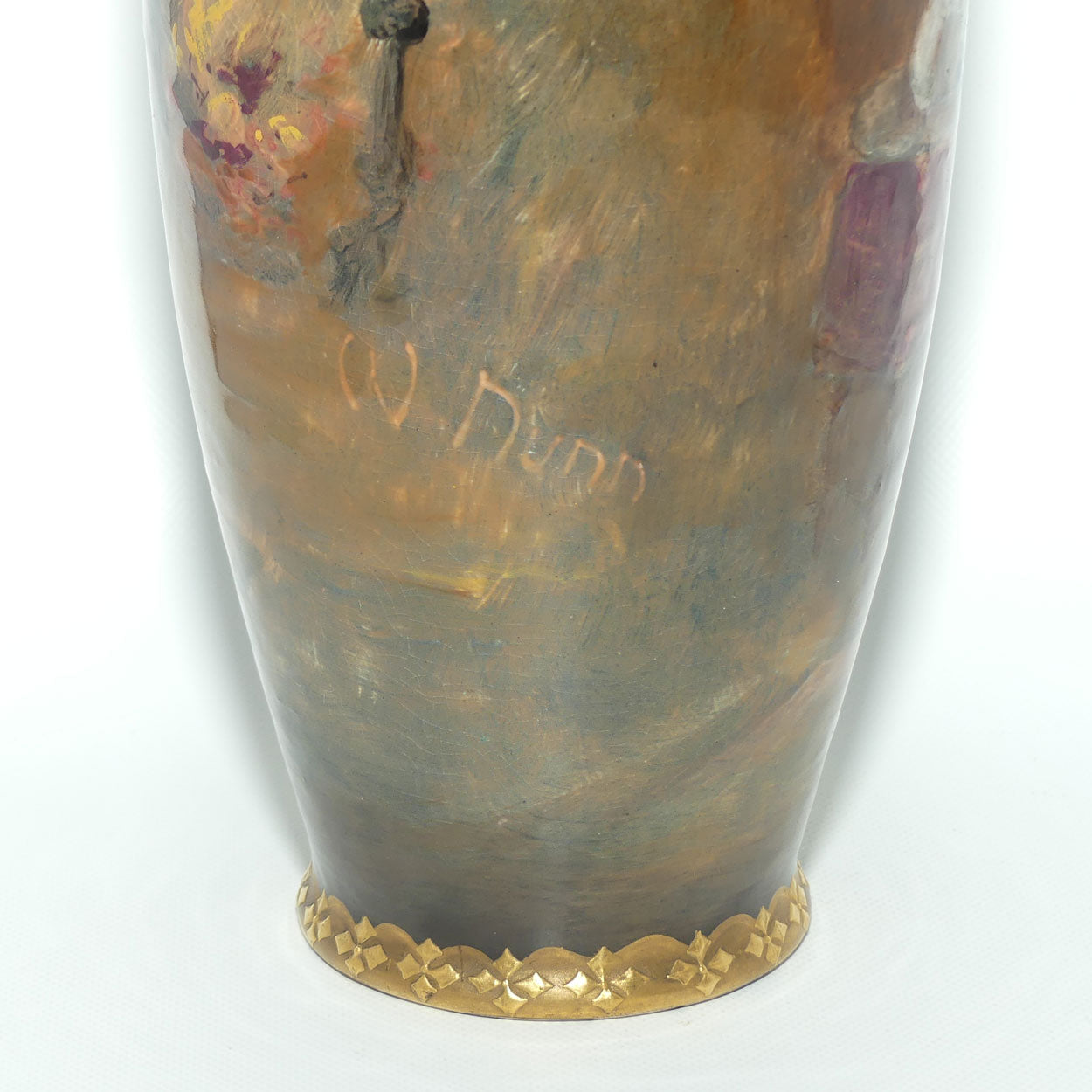 Royal Doulton Tavern Scene Man with Lute hand painted vase by Walter Nunn