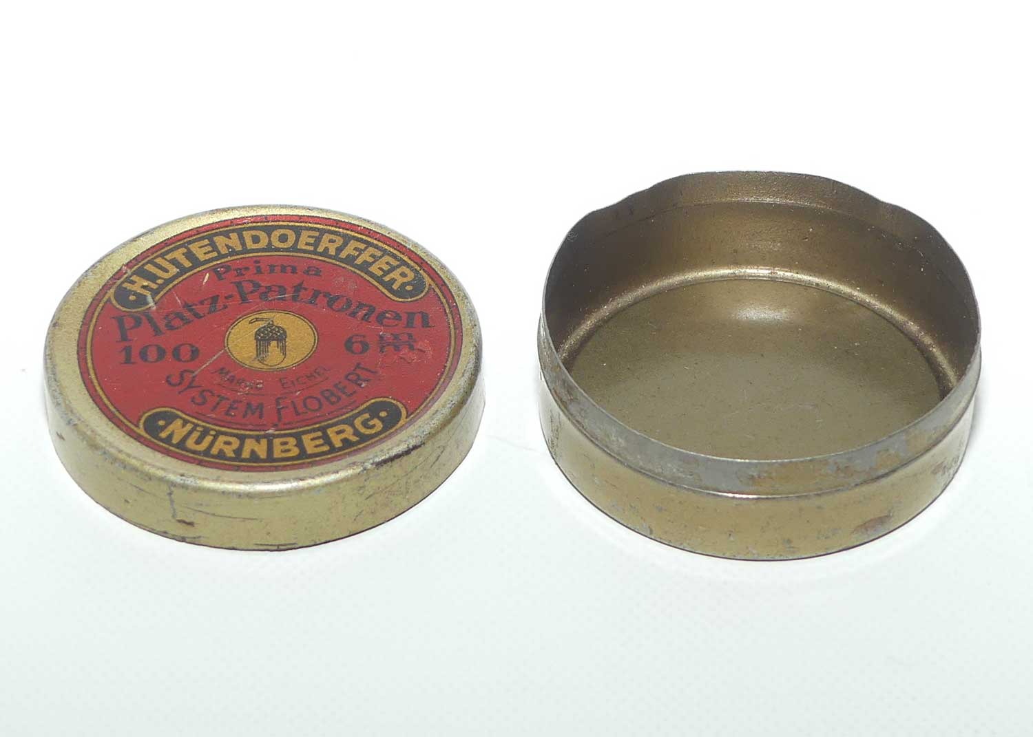 H. Utendoerffer Prima Platz Patronen 100 6mm ammunition tin