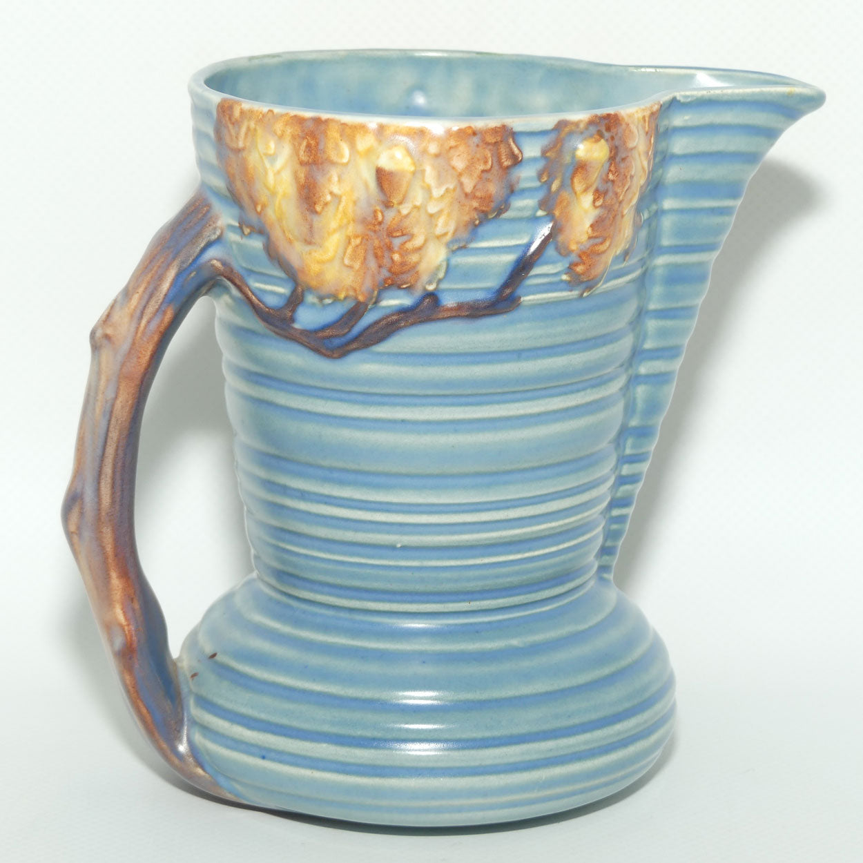 Carlton Ware Oak tree on blue Ground jug | 13.5cms tall