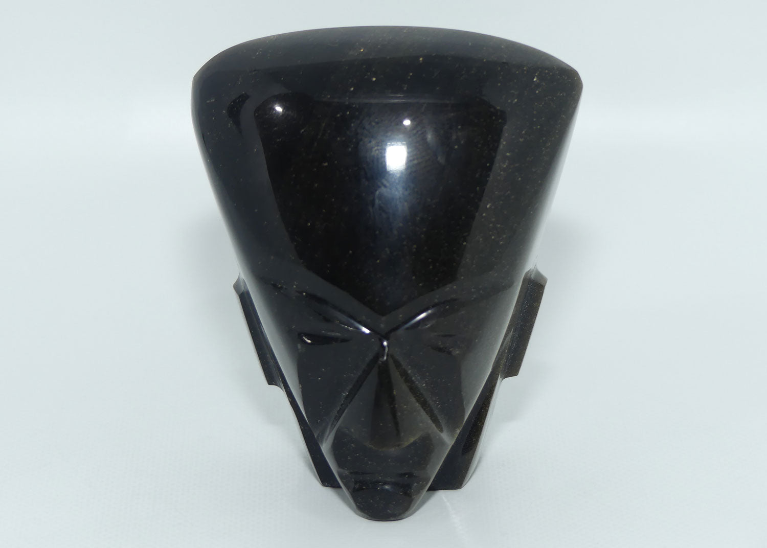 Vintage Aztec | Mexican Obsidian Carving Bust or paperweight