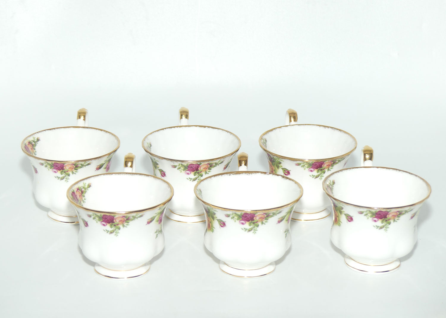 Royal Albert Bone China England Old Country Roses trio set of 6 | #2 | © 1962 Royal Albert Ltd backstamp