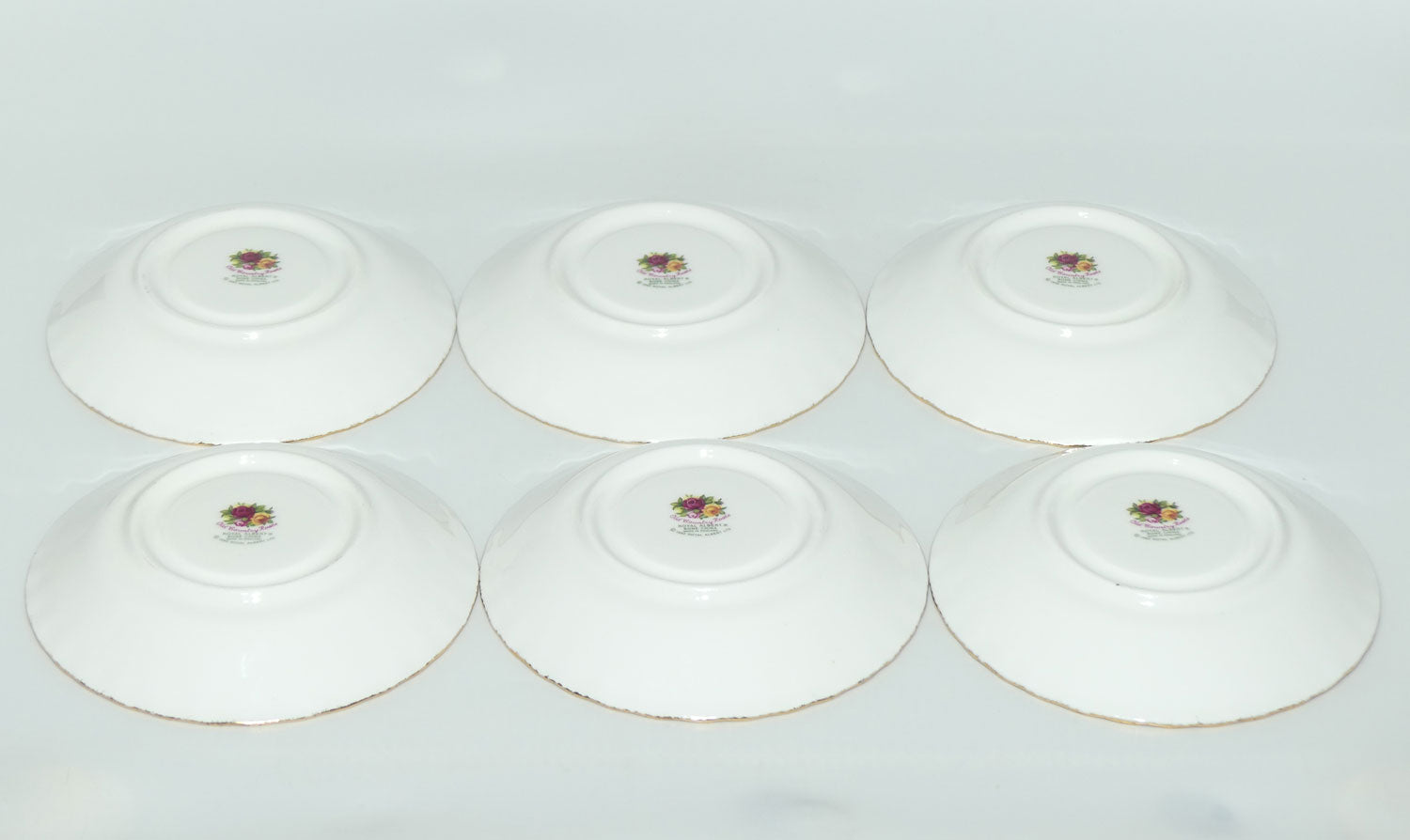 Royal Albert Bone China England Old Country Roses trio set of 6 | #2 | © 1962 Royal Albert Ltd backstamp