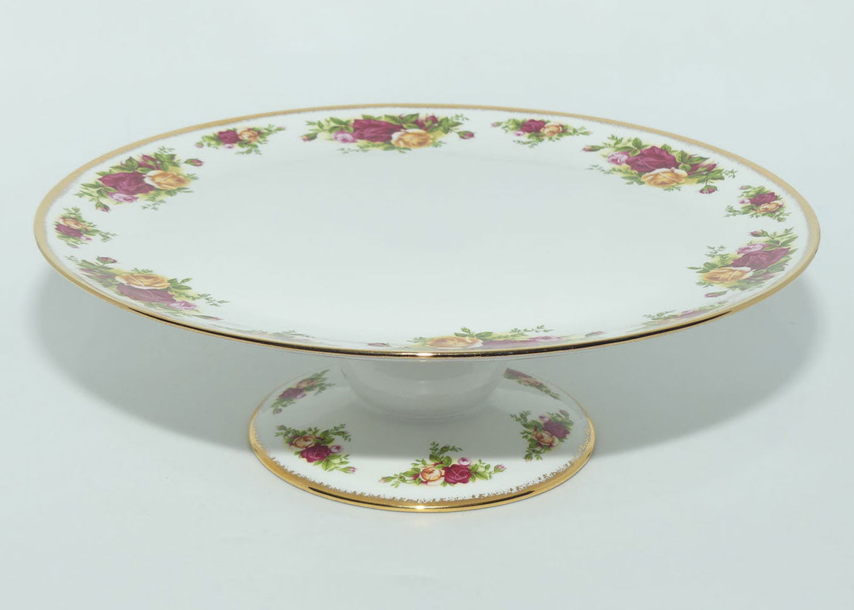 Royal Albert Bone China Old Country Roses footed cake stand | 31cms diameter