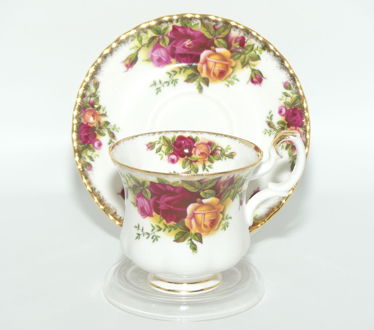 Royal Albert Bone China England Old Country Roses coffee duo | #1 | Early Backstamp