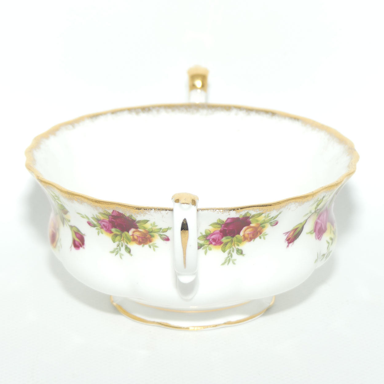 Royal Albert Bone China England Old Country handled soup coupe and underplate | early backstamp