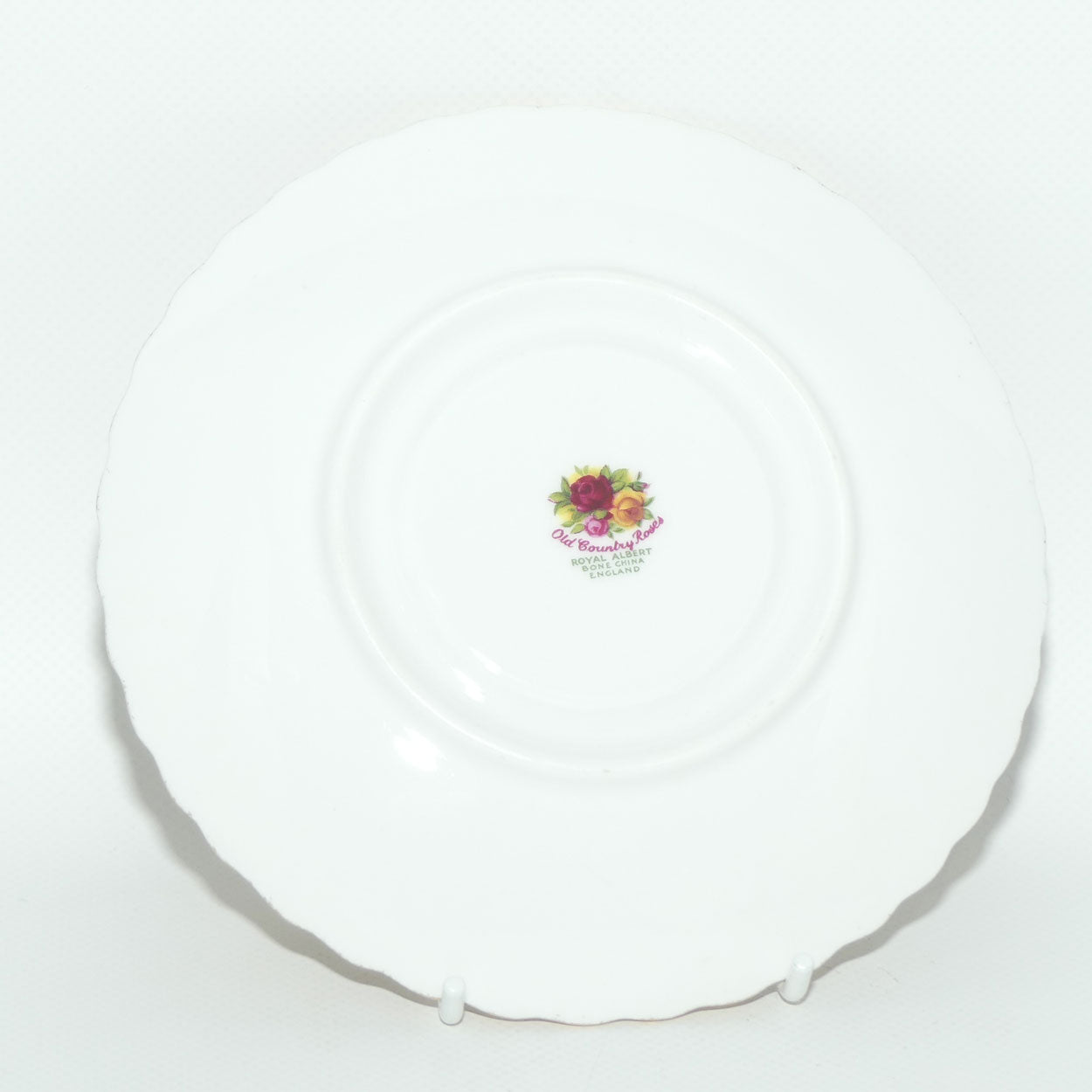 Royal Albert Bone China England Old Country handled soup coupe and underplate | early backstamp