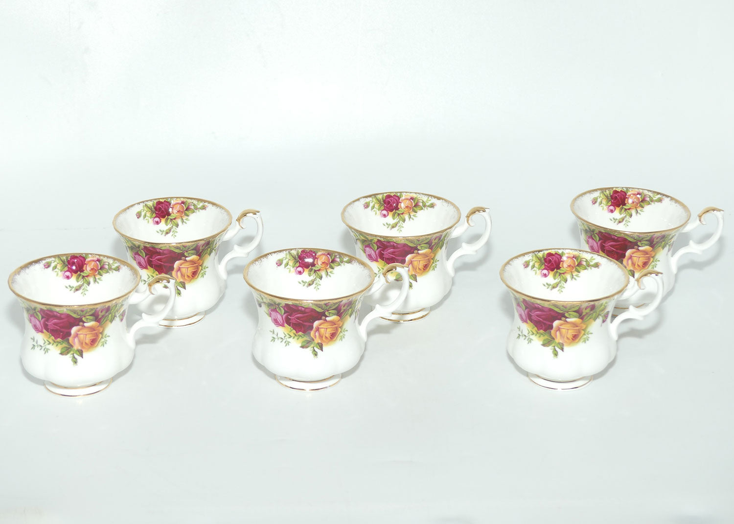 Royal Albert Bone China England Old Country Roses coffee duo | Set of 6 | Early Backstamp