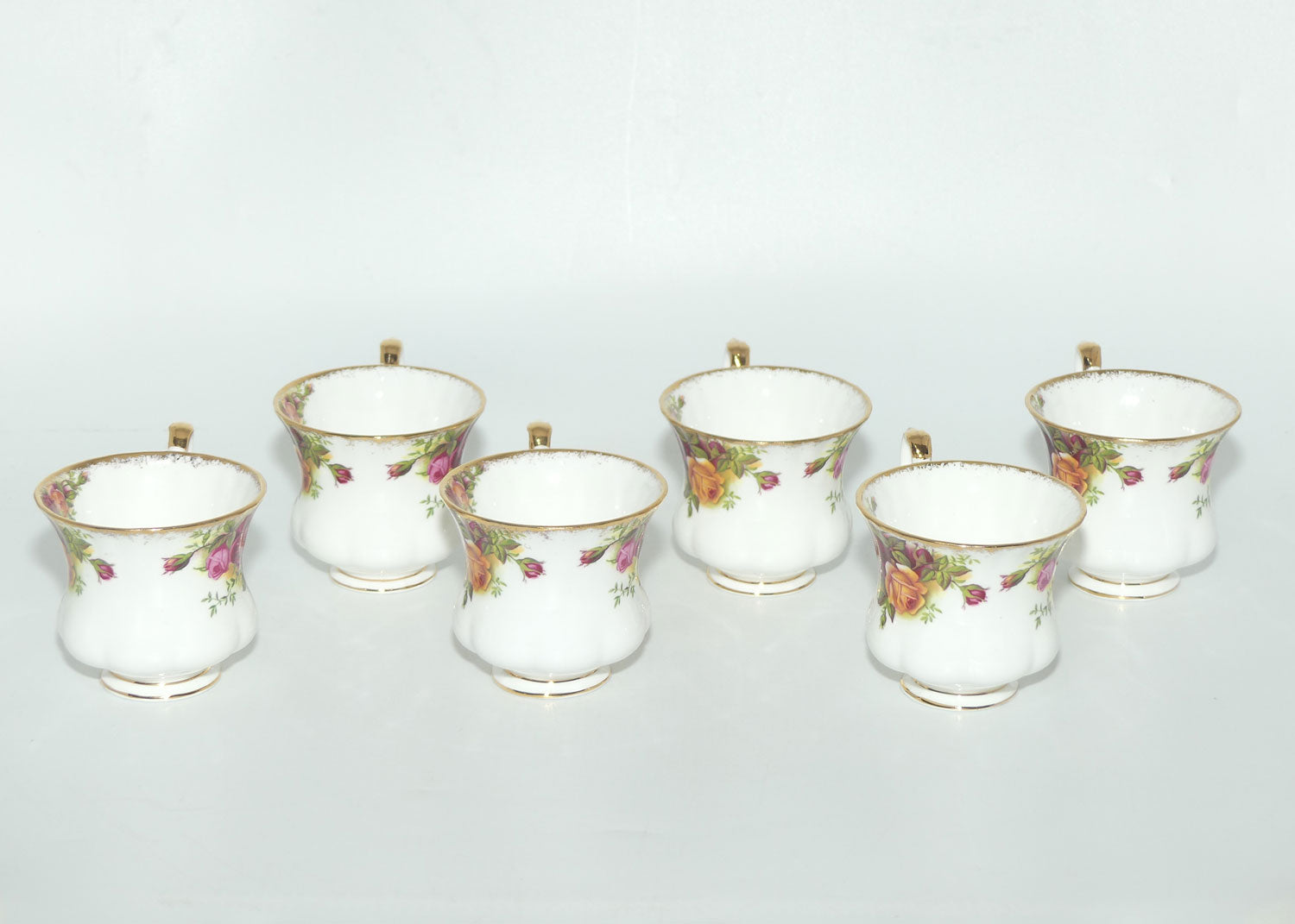 Royal Albert Bone China England Old Country Roses coffee duo | Set of 6 | Early Backstamp