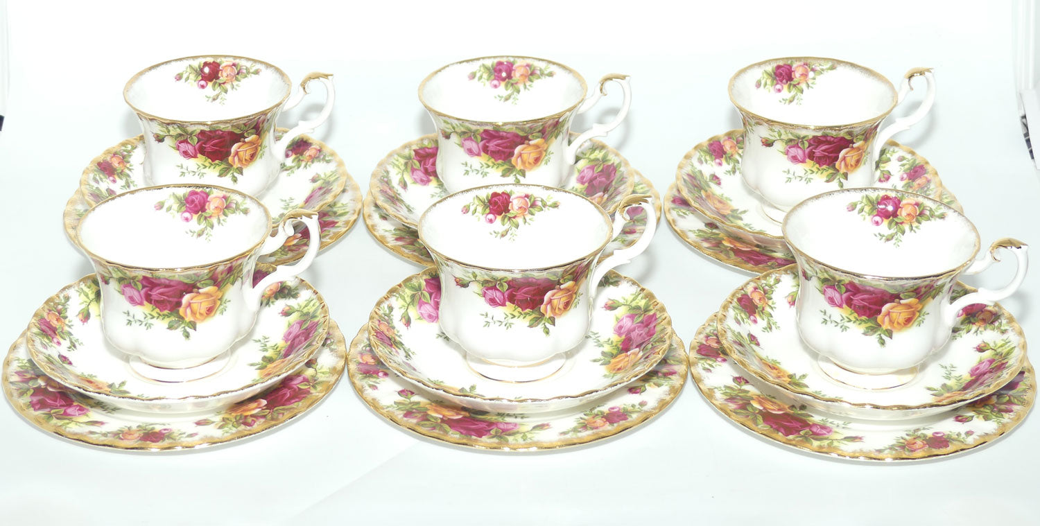 Royal Albert Bone China England Old Country Roses trio set of 6 |  Early Backstamp  | #5