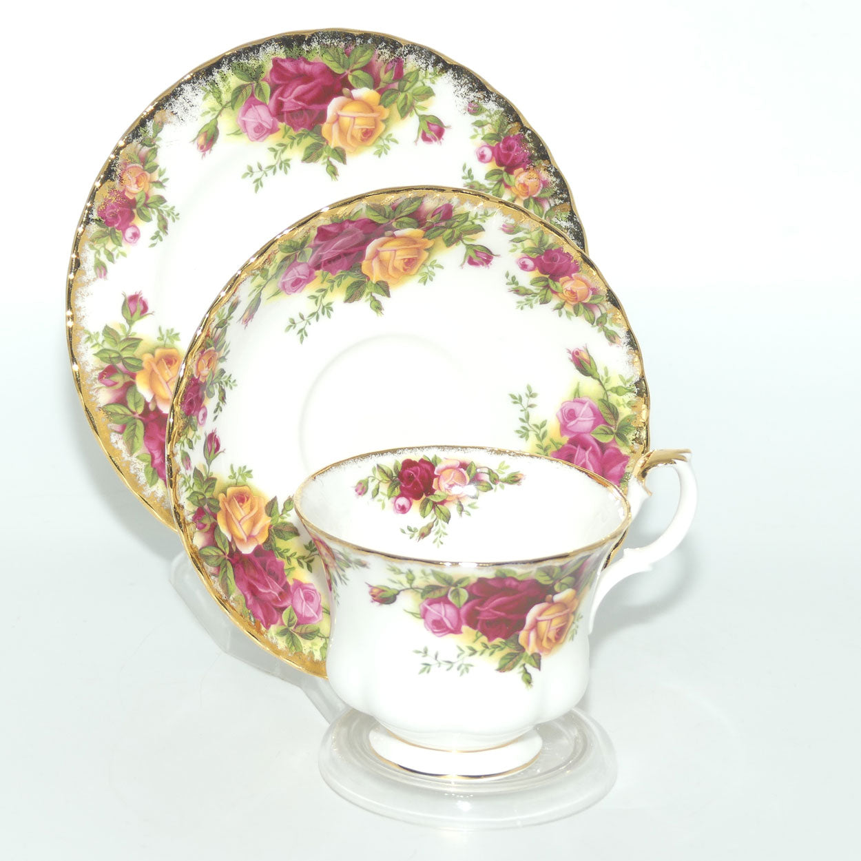 Royal Albert Bone China England Old Country Roses trio set of 6 |  Early Backstamp  | #5