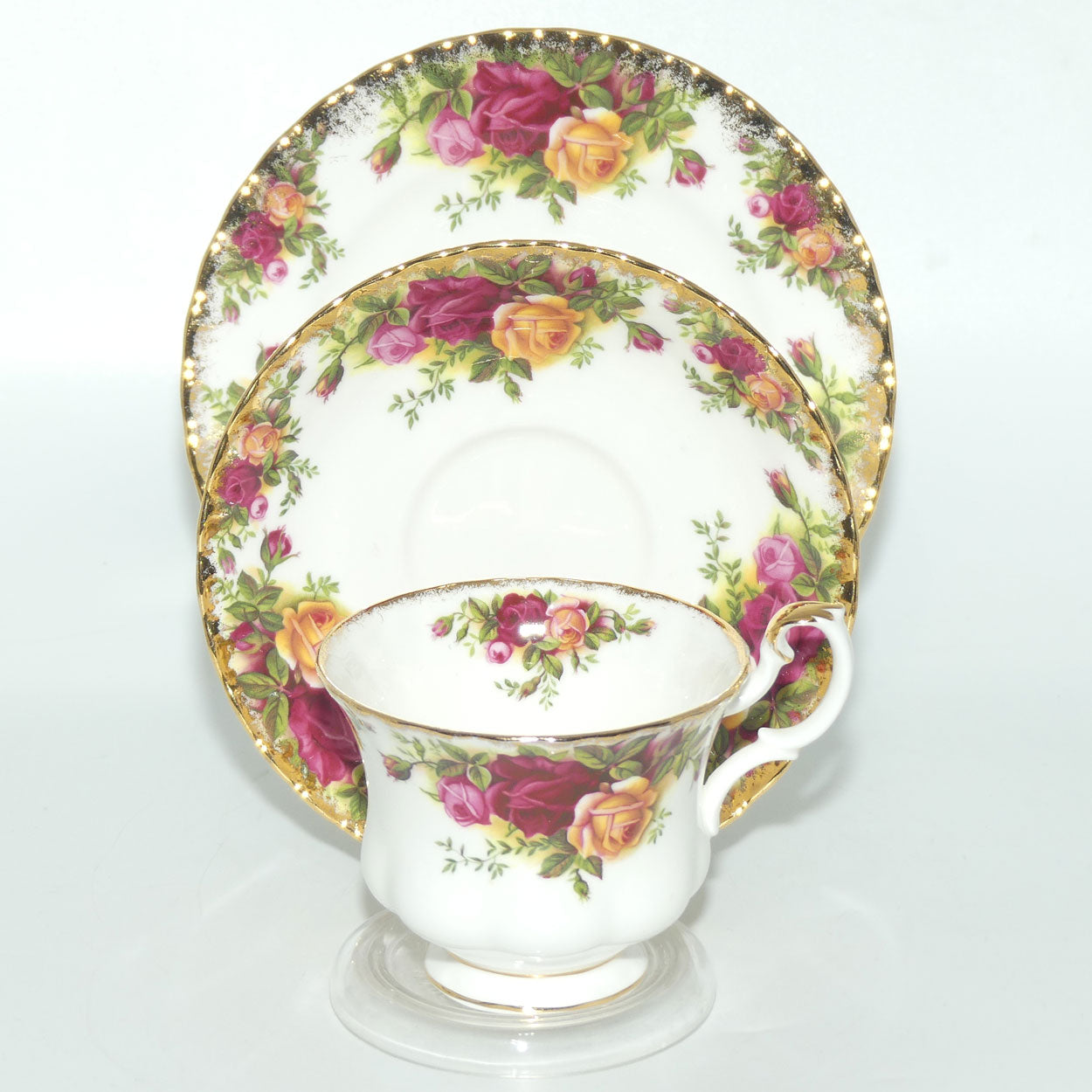 Royal Albert Bone China England Old Country Roses trio set of 6 |  Early Backstamp  | #5