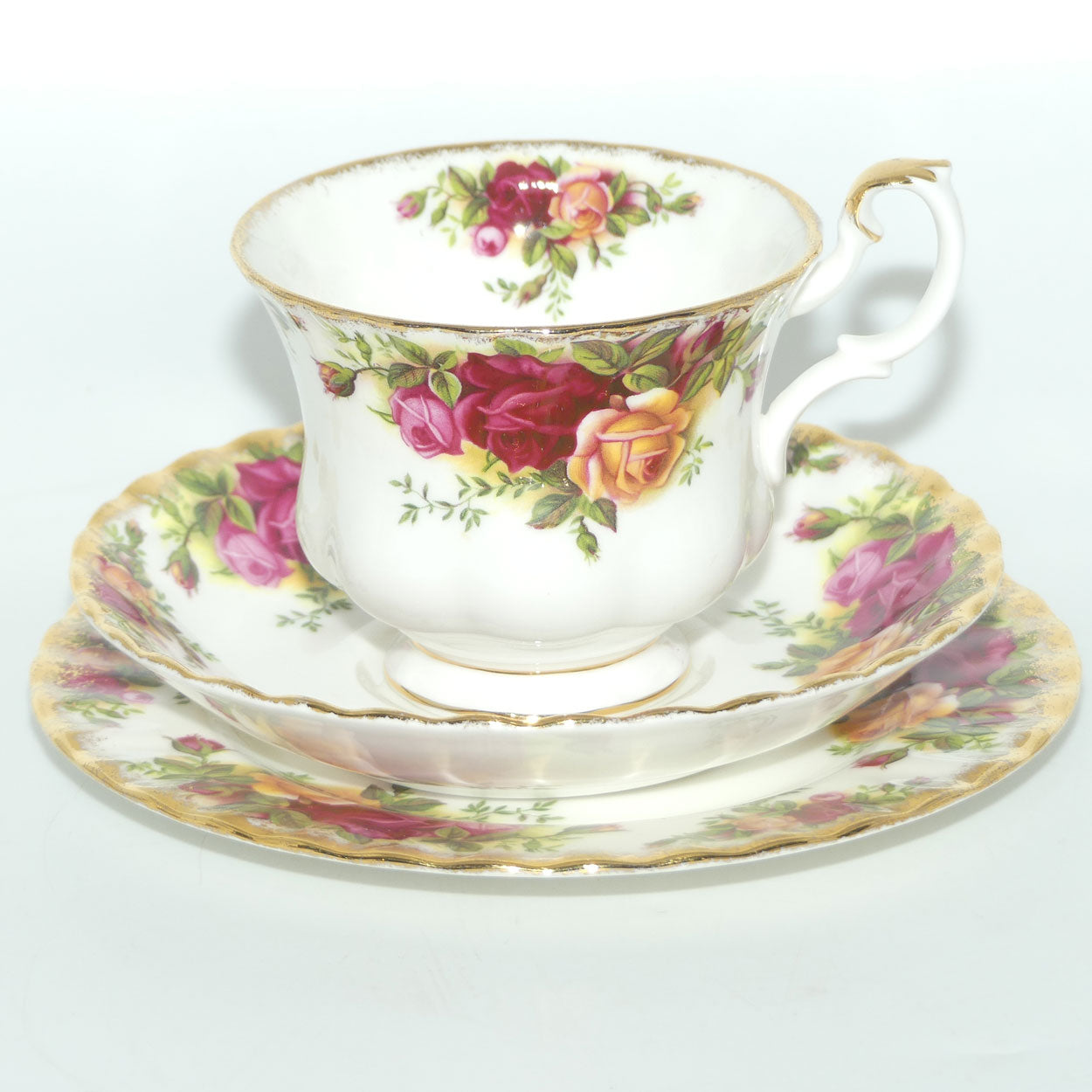 Royal Albert Bone China England Old Country Roses trio set of 6 |  Early Backstamp  | #5