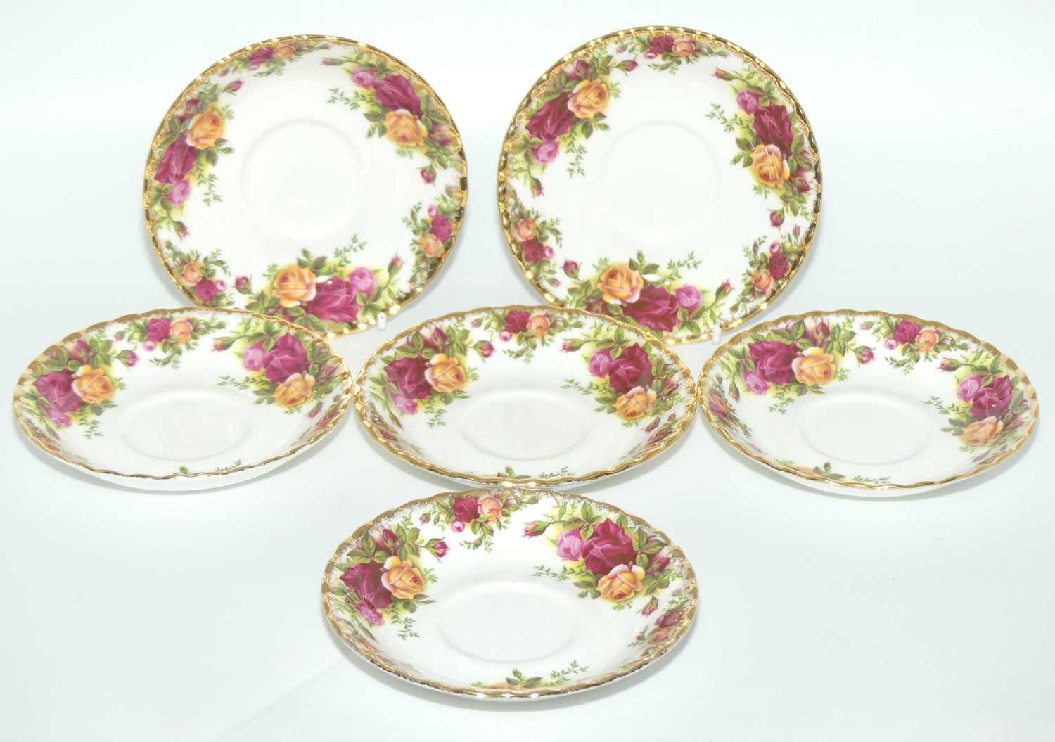 Royal Albert Bone China England Old Country Roses trio set of 6 |  Early Backstamp  | #5