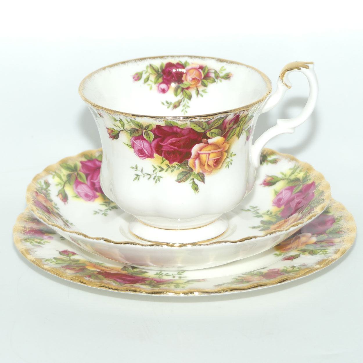 Royal Albert Bone China England Old Country Roses trio set of 6 |  Early Backstamp  | #6