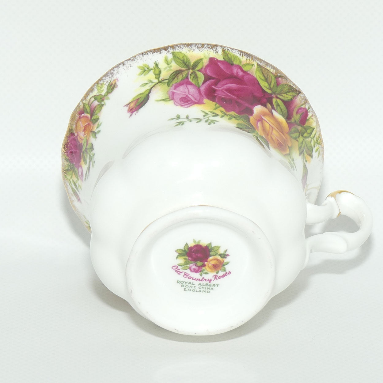 Royal Albert Bone China England Old Country Roses tea trio | Early backstamp
