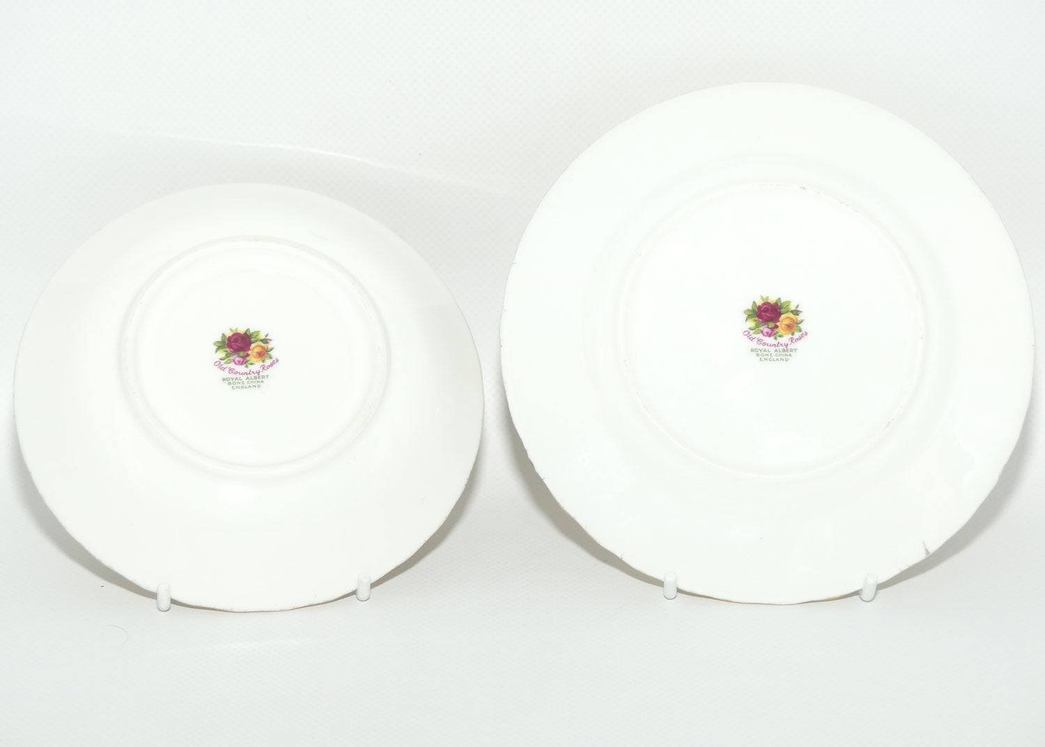 Royal Albert Bone China England Old Country Roses tea trio | Early backstamp