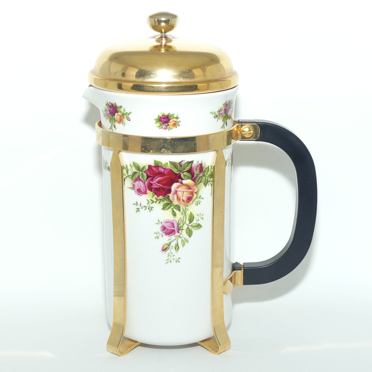 Royal Albert Bone China England Old Country Roses large size cafetiere | Coffee Plunger