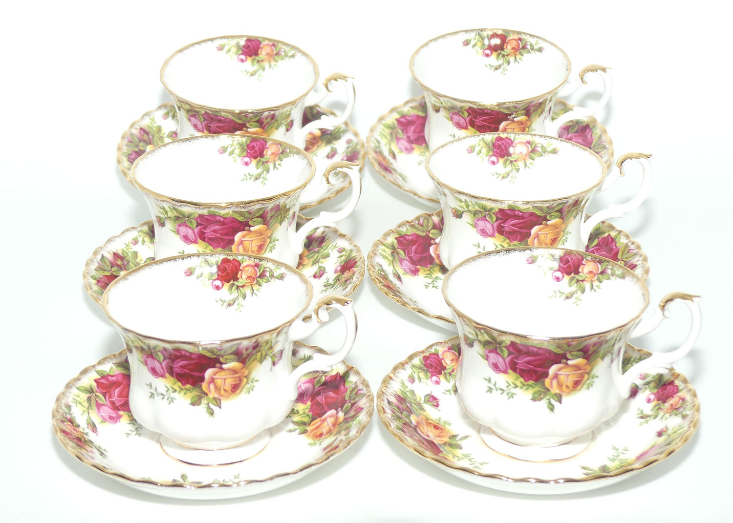 Royal Albert Bone China England Old Country Roses duo set of 6 |  Early Backstamp