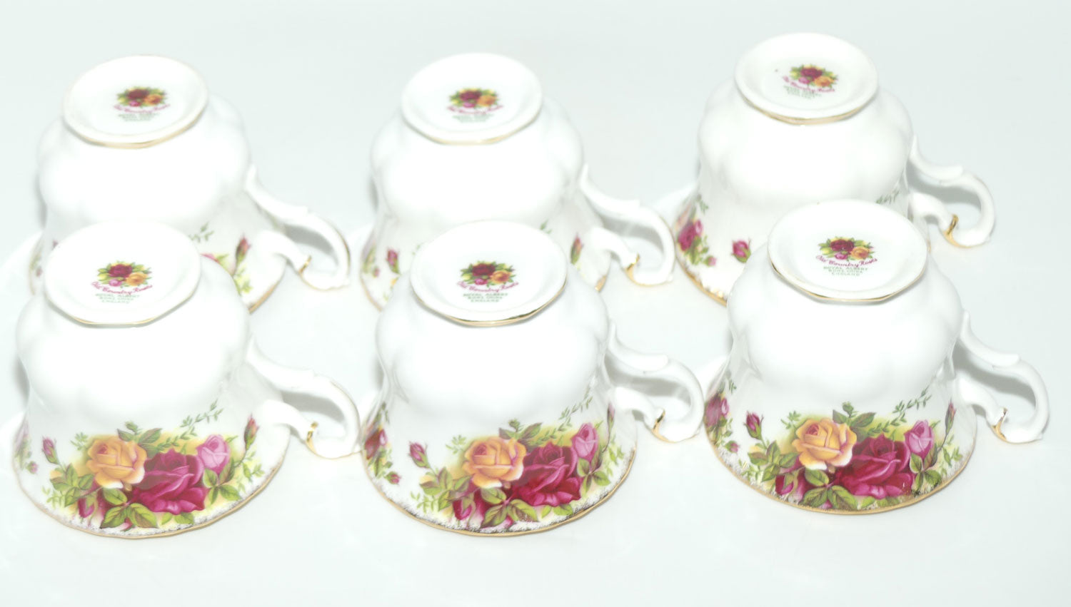 Royal Albert Bone China England Old Country Roses duo set of 6 |  Early Backstamp