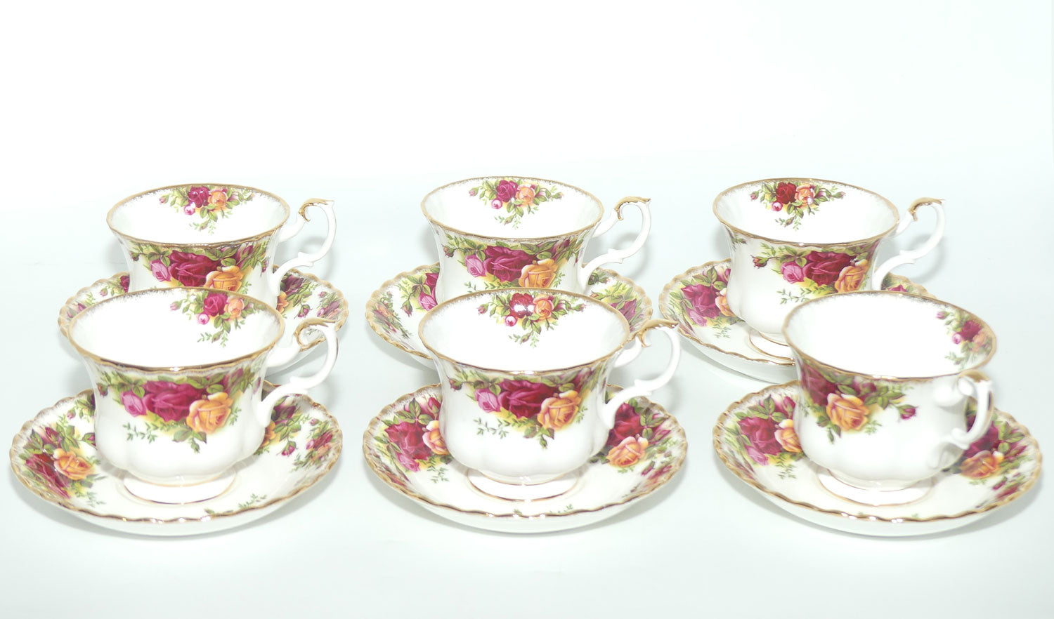Royal Albert Bone China England Old Country Roses duo set of 6 |  Early Backstamp