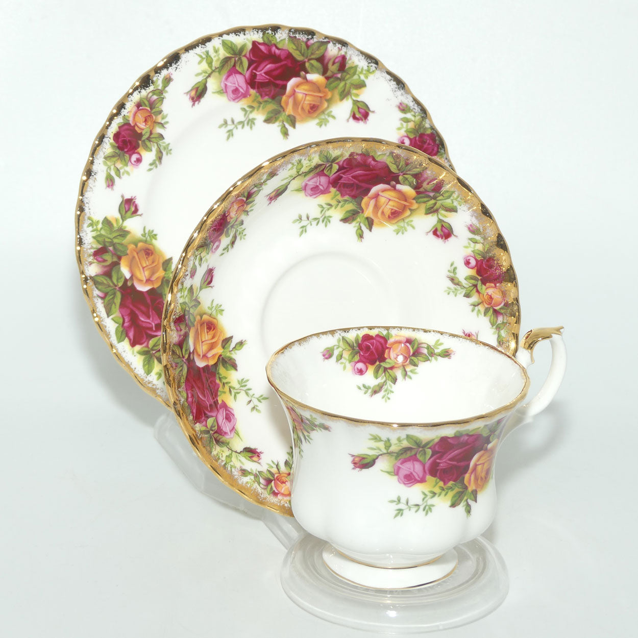 Royal Albert Bone China England Old Country Roses trio set of 6 |  Early Backstamp  | #2
