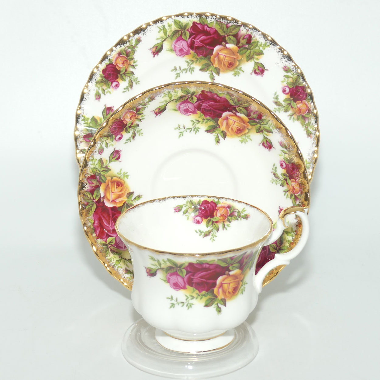 Royal Albert Bone China England Old Country Roses trio set of 6 |  Early Backstamp  | #2