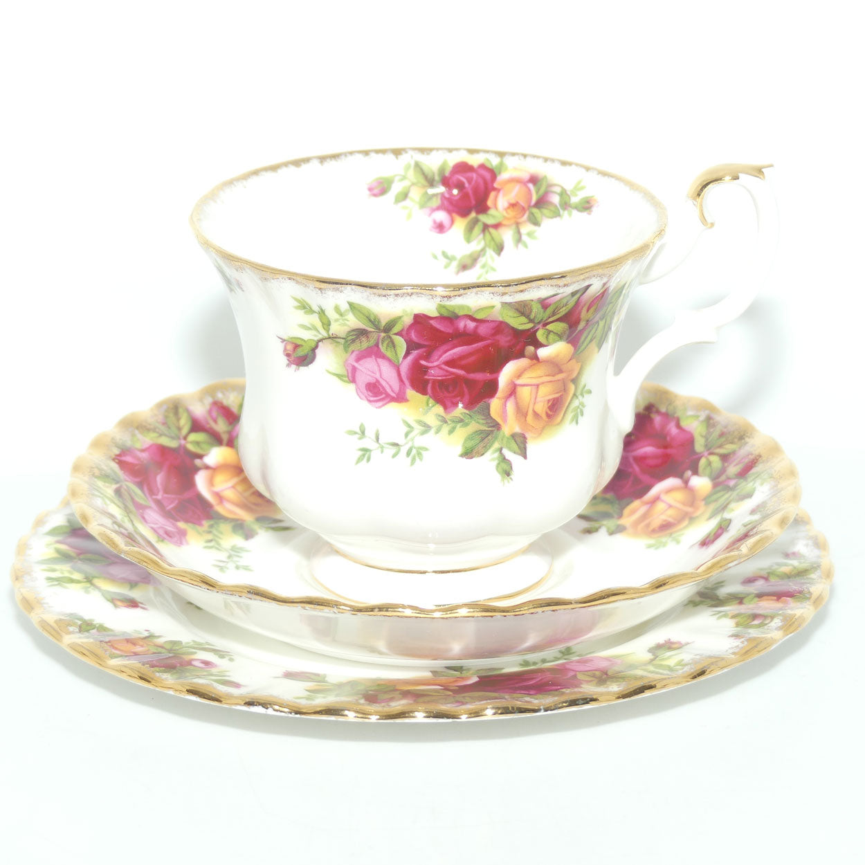 Royal Albert Bone China England Old Country Roses trio set of 6 |  Early Backstamp  | #2