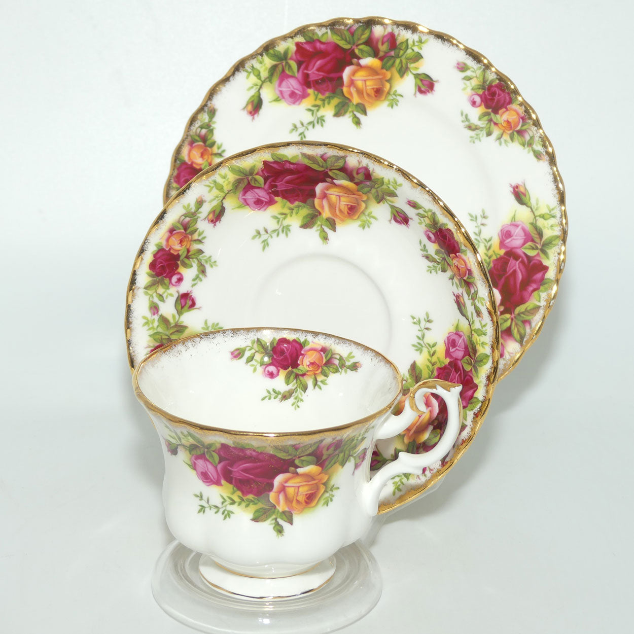 Royal Albert Bone China England Old Country Roses trio set of 6 |  Early Backstamp  | #3