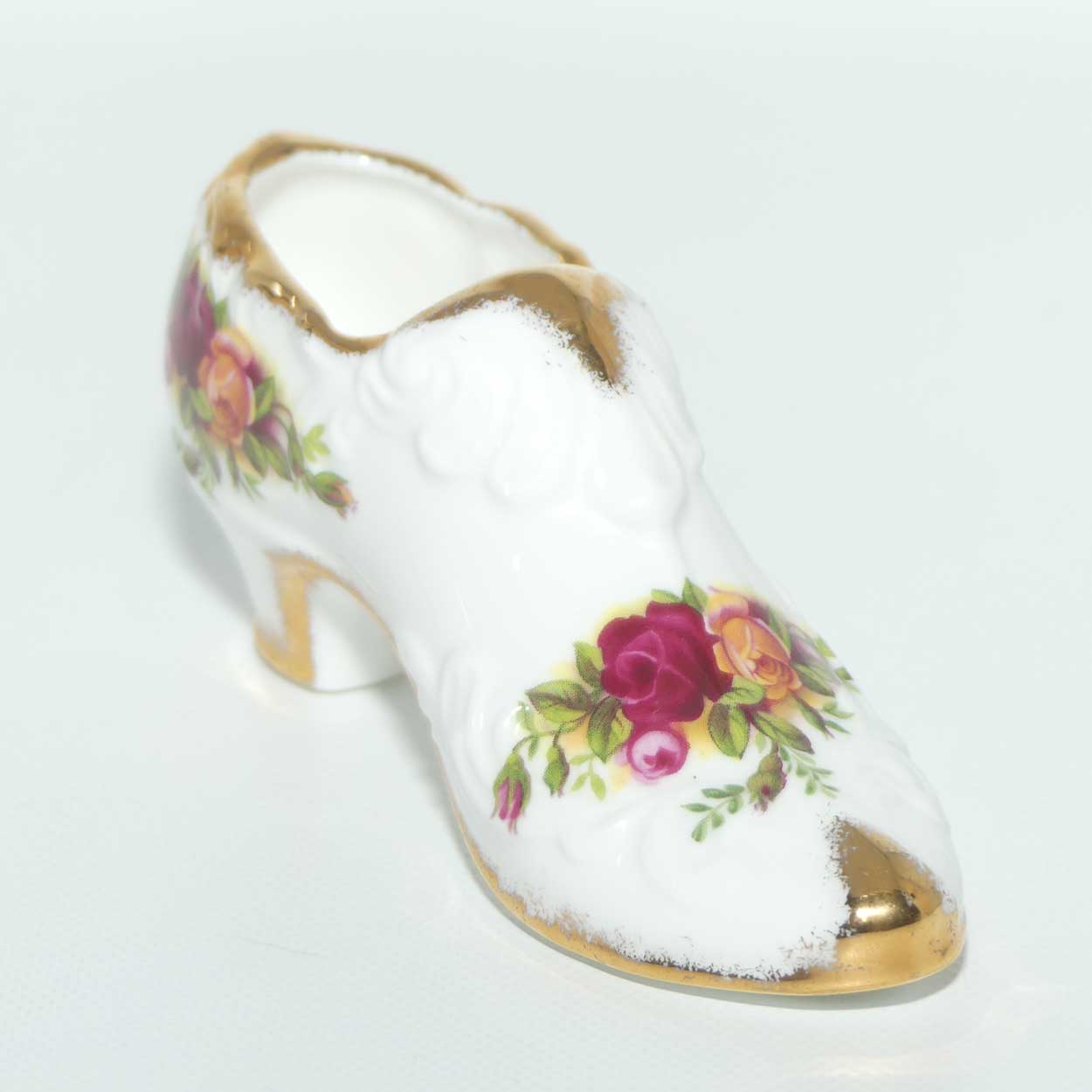 Royal Albert Bone China England Old Country Roses slipper | early stamp