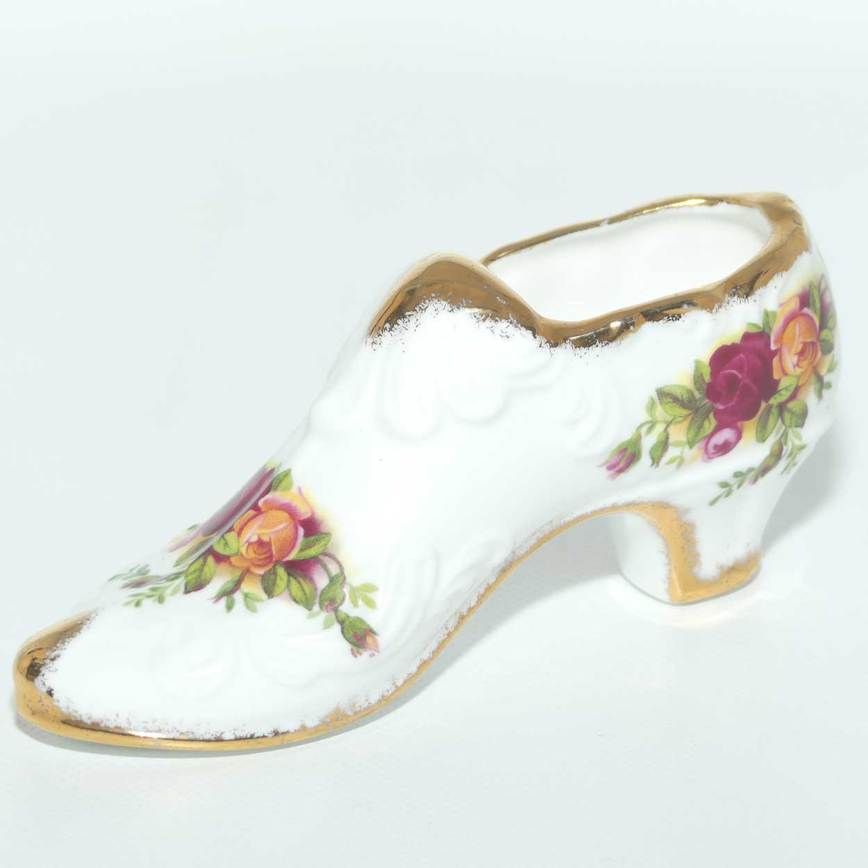 Royal Albert Bone China England Old Country Roses slipper | early stamp
