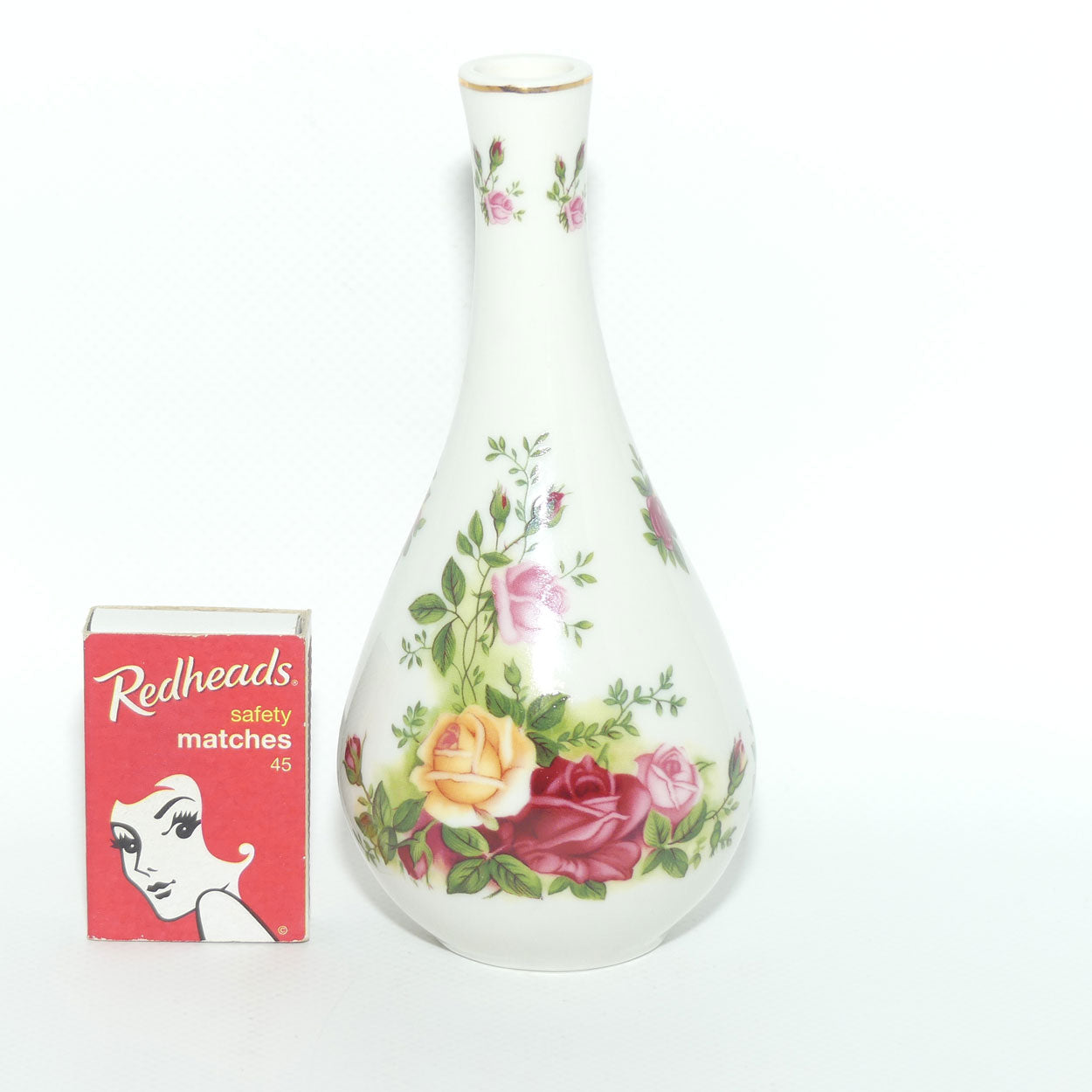 Royal Albert Bone China Old Country Roses bud vase | Asian made