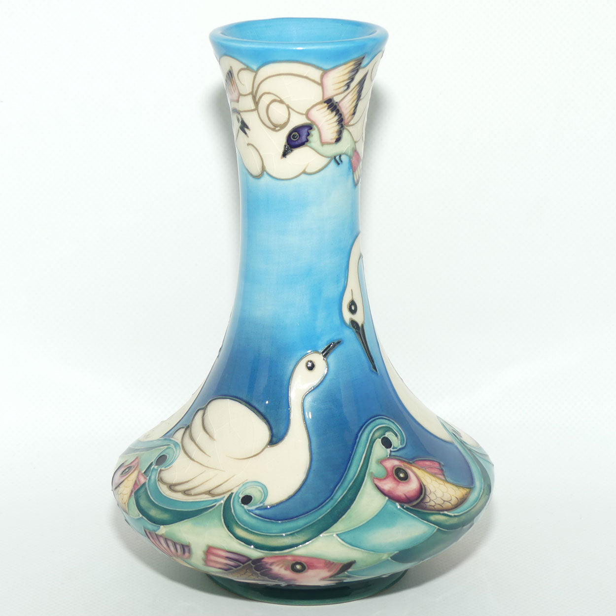 Moorcroft Odyssey Swans 62/8 vase | Ltd Ed #24/500